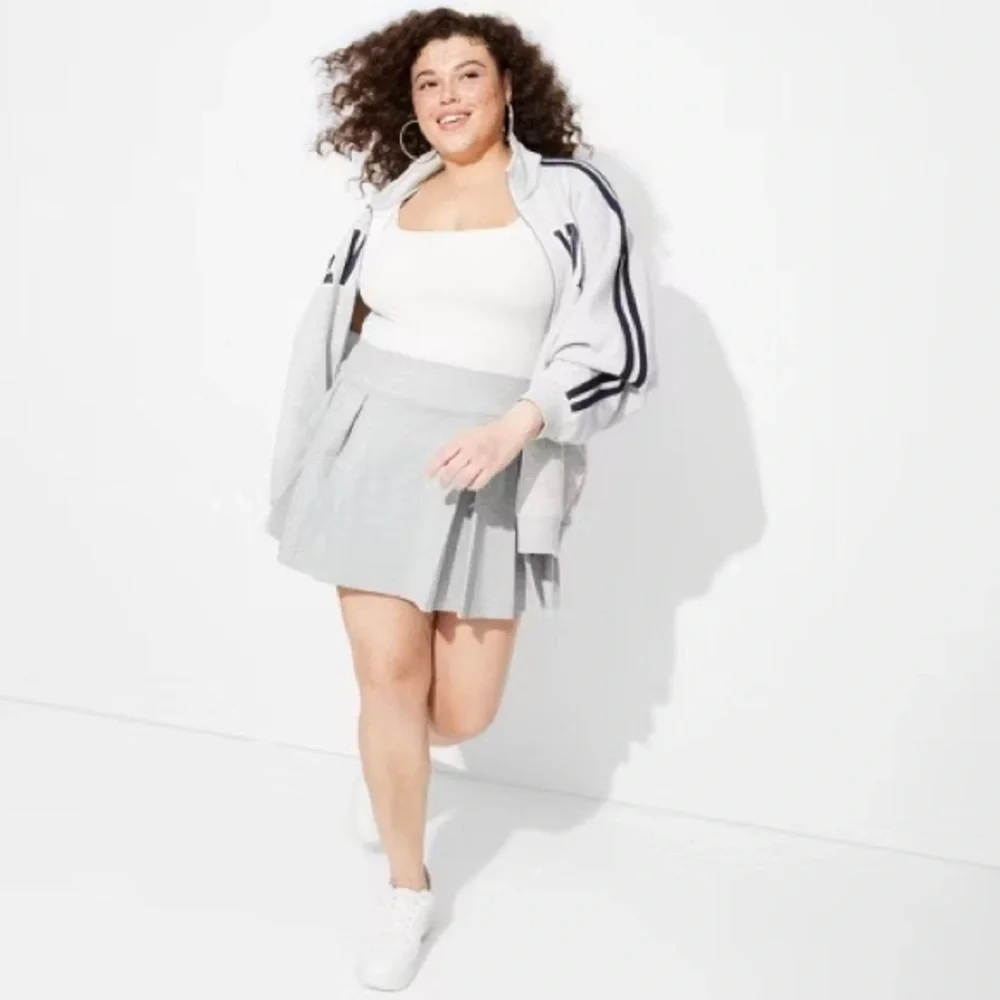 🧡 Mid-Rise Knit Skort Wild Fable Target Gray